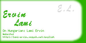 ervin lami business card